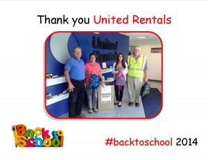 #backtoschool drive held by United Rentals