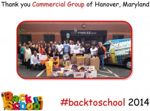 #backtoschool drive held by Commercial Group